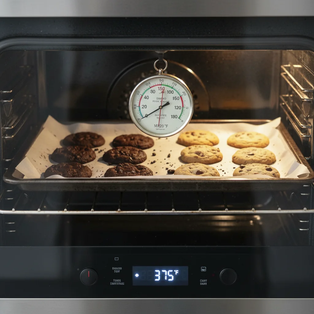 Oven thermometer showing temperature accuracy testing for precise calibration
